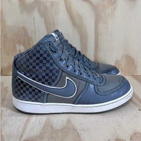Nike - Vandal High Checked Checkerboard - Sneakers - Gray - Men's - 10 - Picture 1 of 11
